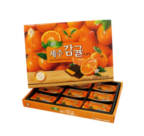 KRC001 신제주감귤초콜릿180 |New Jeju Tangerine Chocolate | 新济州島柑橘巧克力|(180g/16pack)