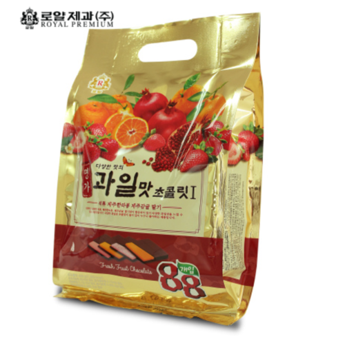 KRC006 과일맛초콜릿봉지420 | Fruity Favor Chocolate (Pouch) | 名價水果味的巧克力(袋) (420g, 10pack)